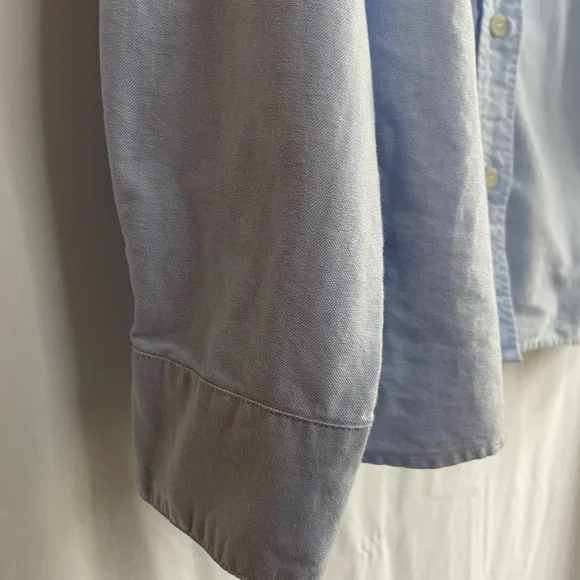 Djerf Avenue Organic Cotton Button Up Shirt Light Blue Oversized XL Portugal - Picture 5 of 15